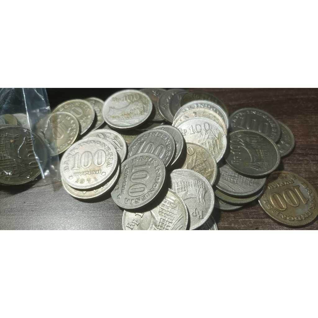 IK3 Per 1 Keping Koleksi koin 100 Rupiah Nikel Tahun 1971