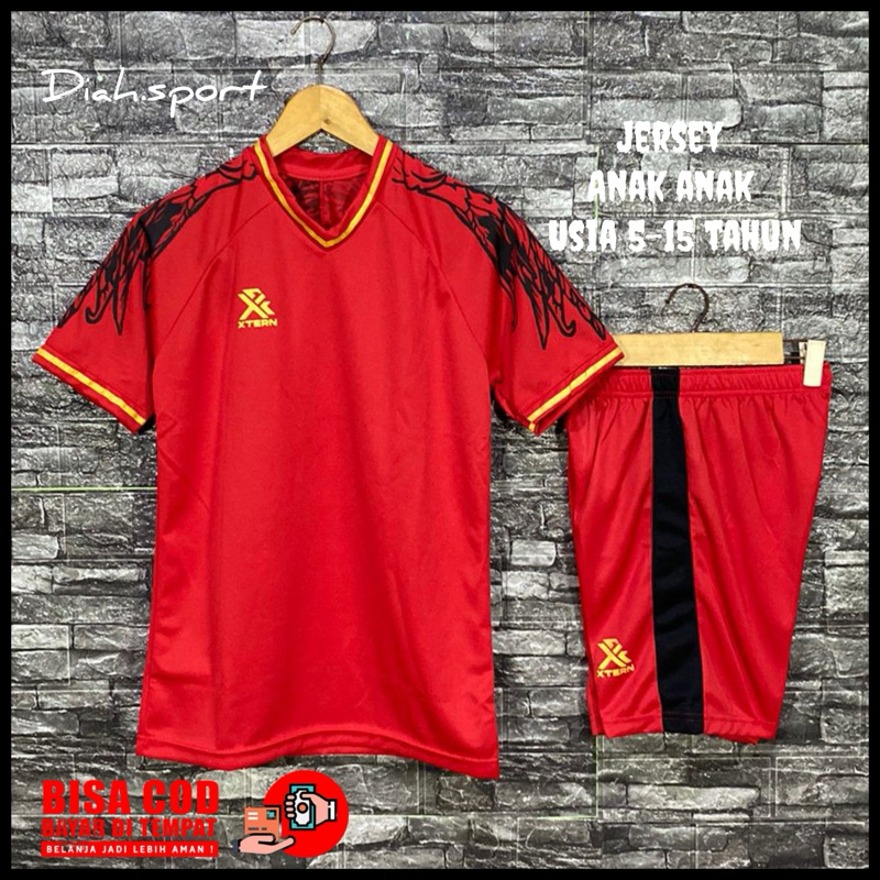 Baju Bola Anak Usia 5-15 tahun Setelan Jersey Bola Futsal Volley SD SSB Junior Putra Putri Set Baju 