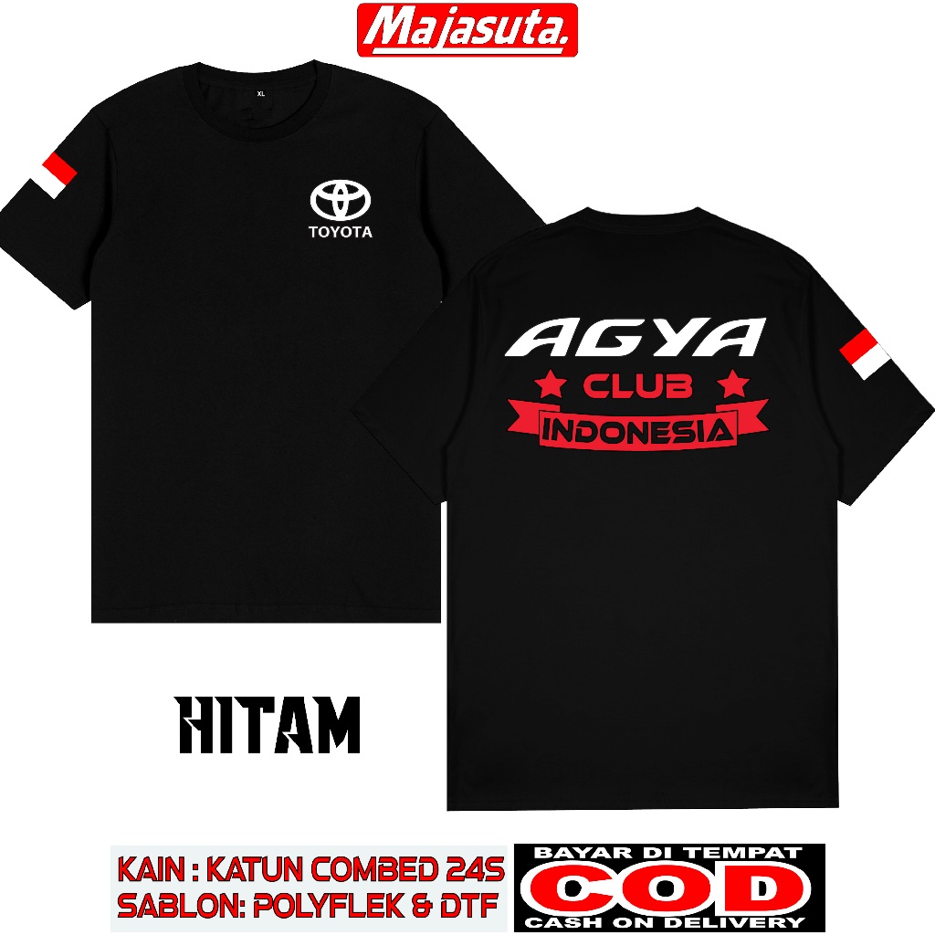 KAOS TOYOTA AGYA CLUB COMBED 24S BISA COD//KAOS CLUB//KAOS COMUNITAS//KAOS DISTRO