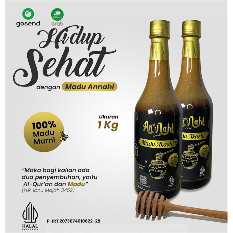 

men Madu Murni Hutan Akasia Jambi 1000gr Annahl Premium honey Madu Asli