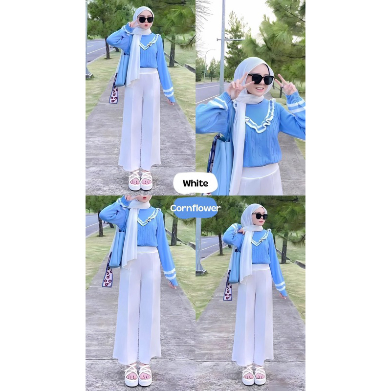 CELANA KULOT WANITA KEKINIAN | KULOT SCUBA PREMIUM | CELANA KULOT SCUBA | CELANA KULOT PUTIH