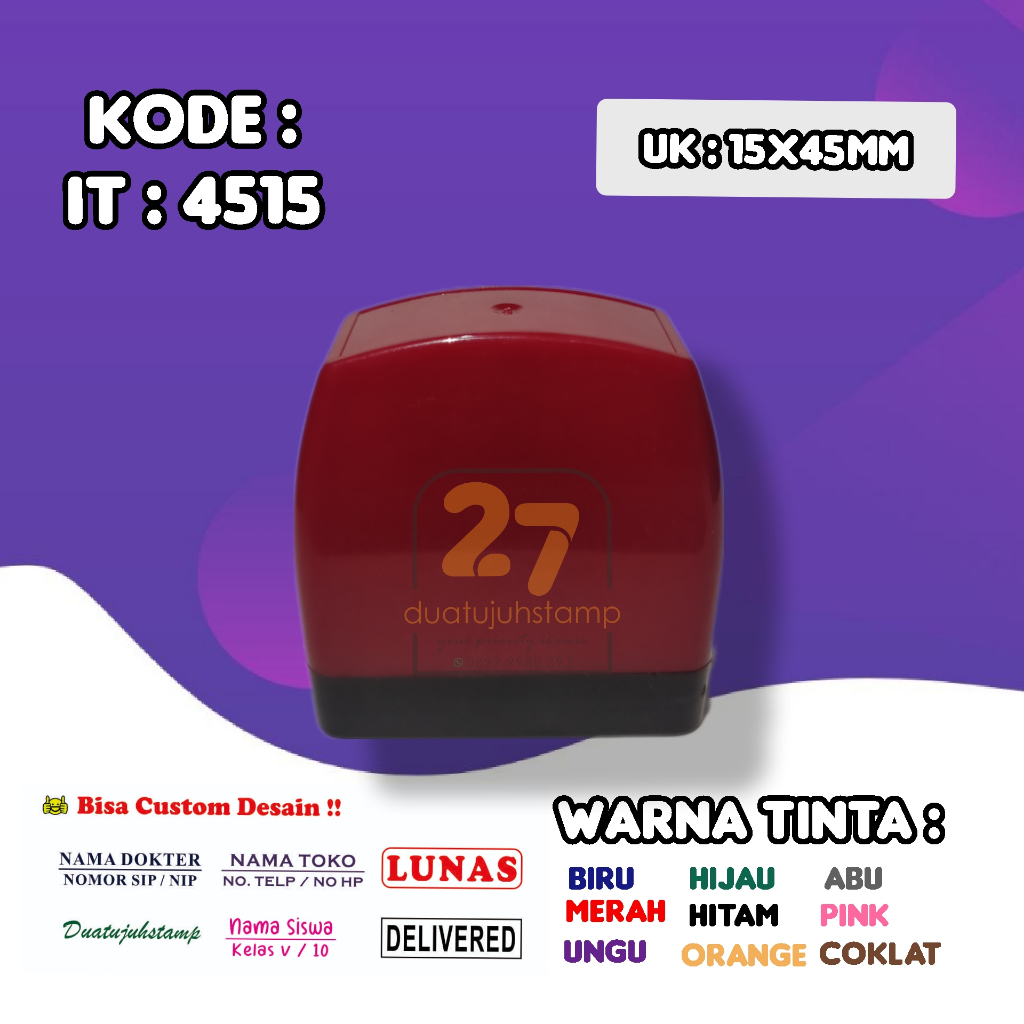 

IT 5517 Stempel Warna / Stempel Flash / Stempel Otomatis