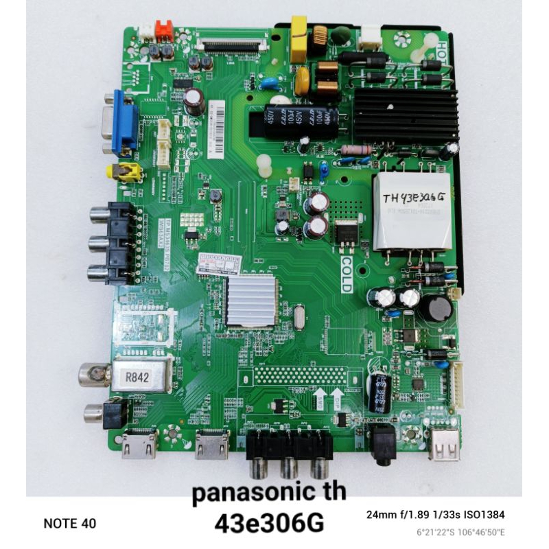 mainboard tv panasonic th 43e306G - motherboard tv panasonic th 43e306g - mobo tv panasonic th-43e30