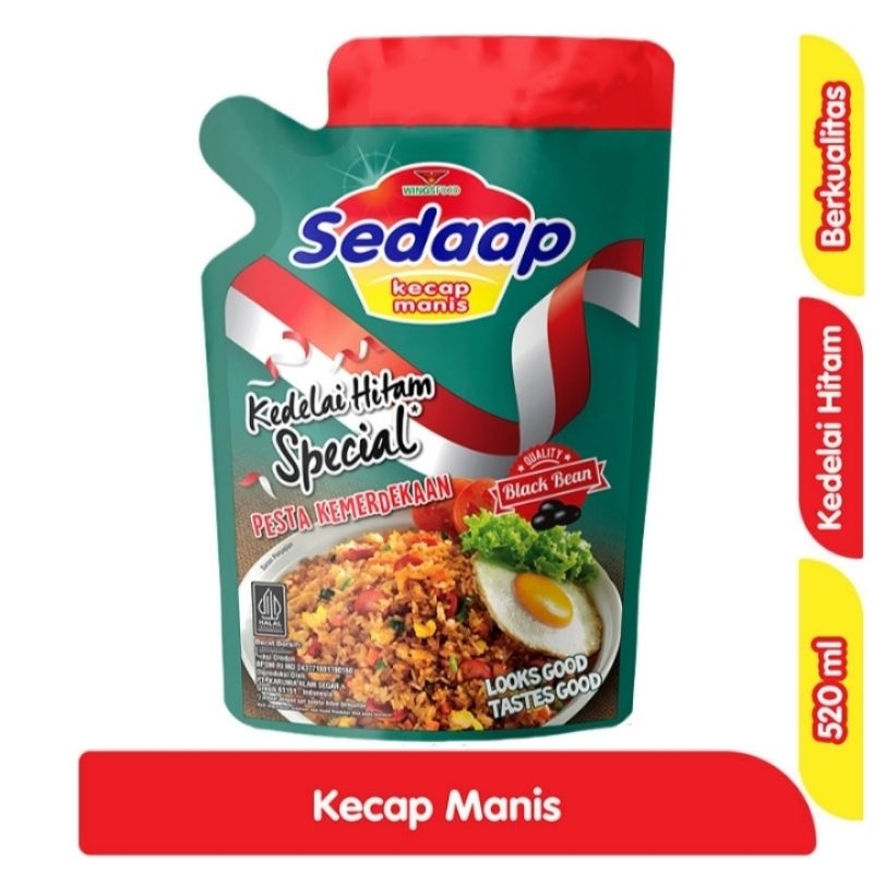 

Sedaap Kecap Manis Kedelai Hitam Spesial Refill 520 ml