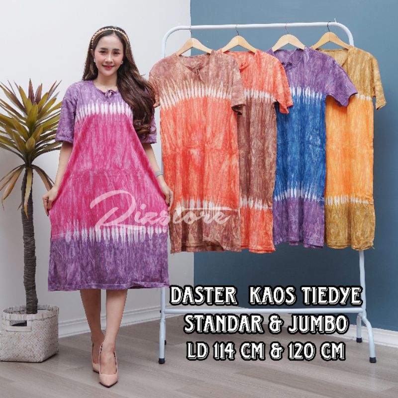 Daster kaos abstrak standar dan jumbo model tali dada non busui