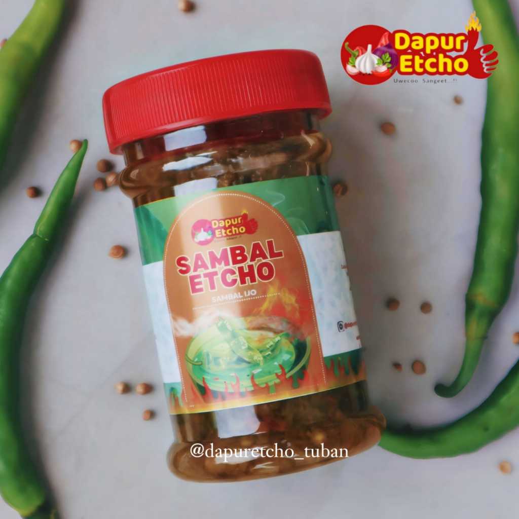 

SAMBAL IJO ETCHO SANGET , Sambal Instan dari Dapur Etcho Kemasan 150 gram