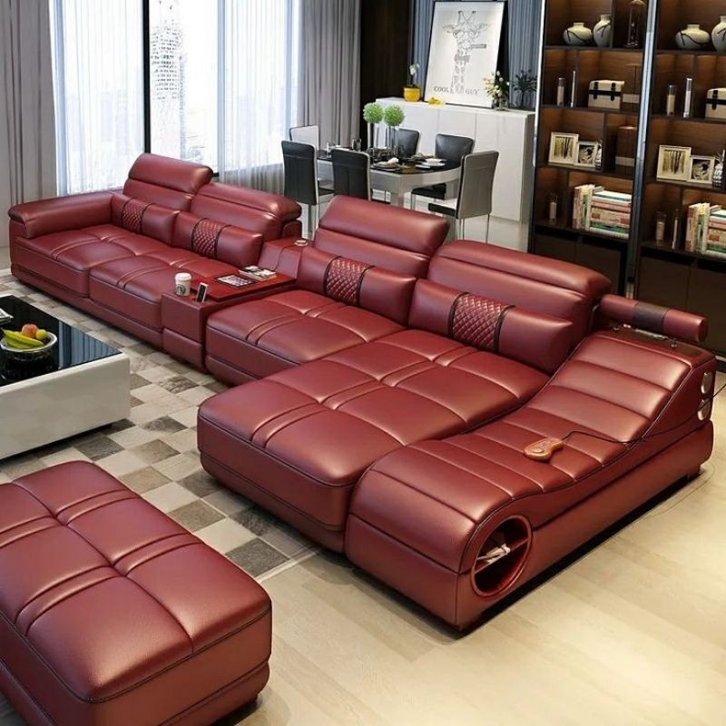 SOFA RUANG TAMU MINIMALIS - SOFA KULIT SUPER NYAMAN