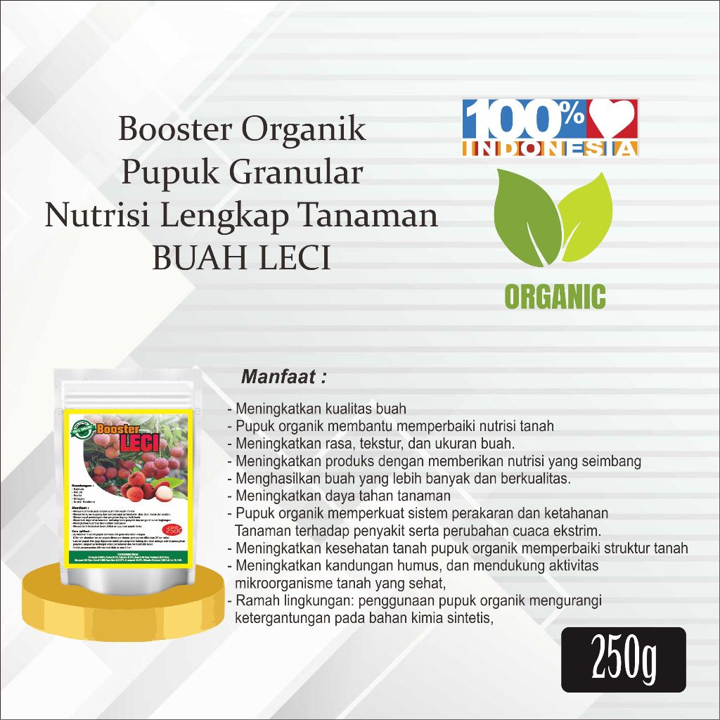 Pupuk organik buah leci organik booster agar cepat berbuah mencegah kerontokan bunga