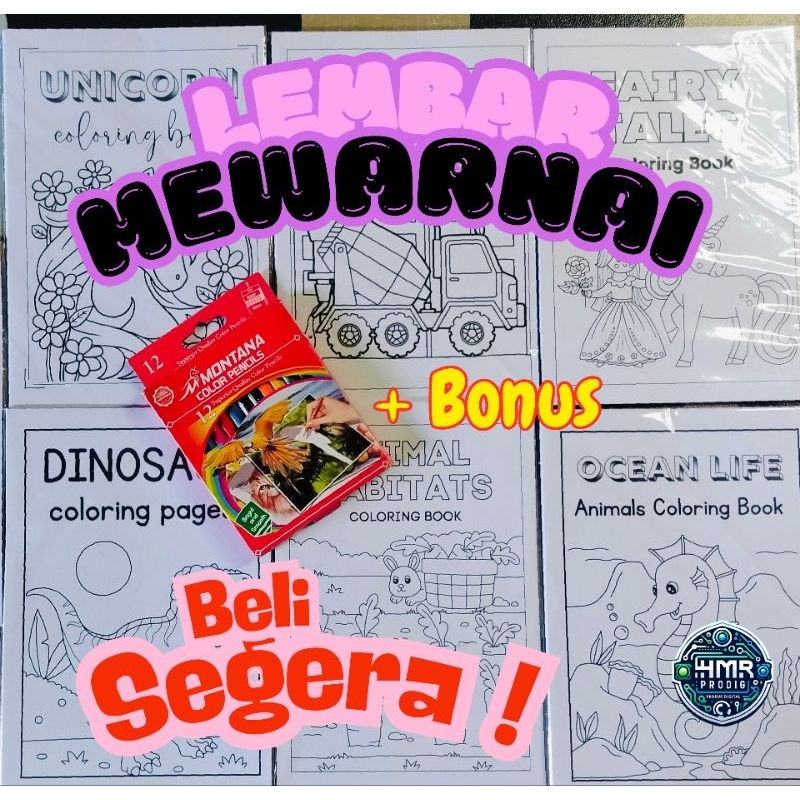 

Lembar Kertas Mewarnai Free Pensil Warna