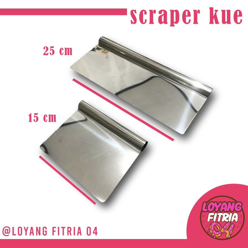 scraper / scraper kue / pemotong adonan / scraper stainless