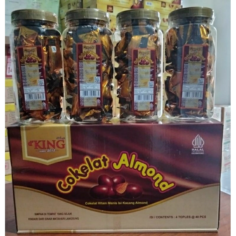 

DKing Cokelat Almond 1 toples isi 40 pcs