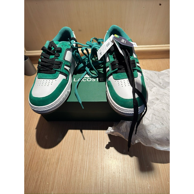 Sepatu Lacoste L001 Coated Leather Trainers Original 100% Baru Mall