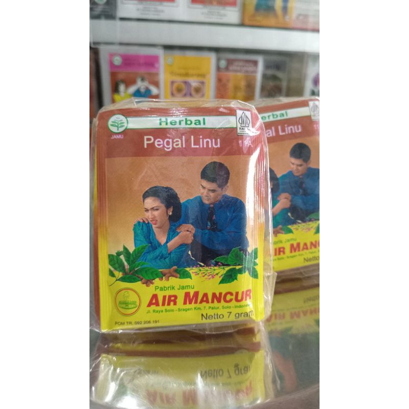 

Pegal linu Air mancur kemasan pack isi 10sachet