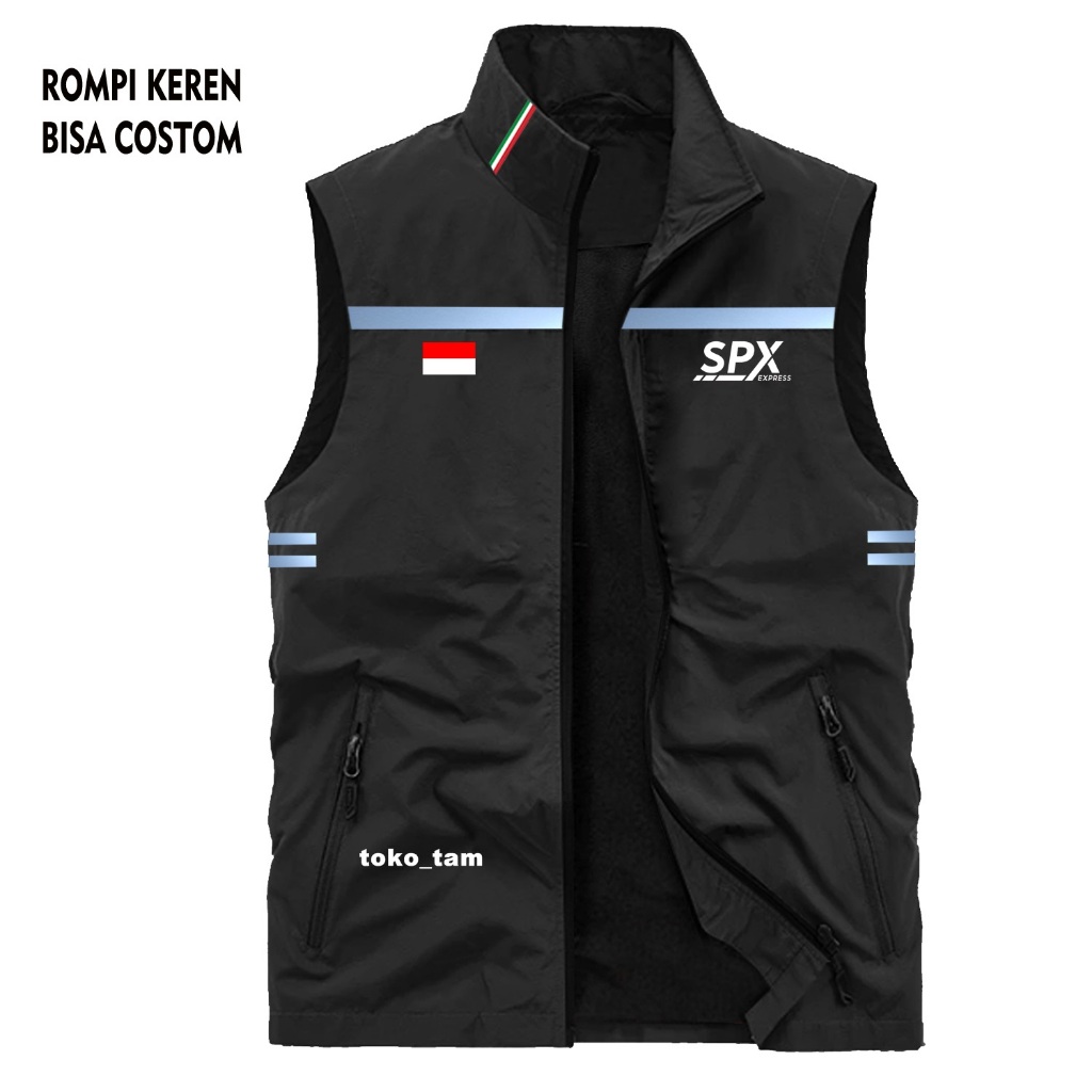 Big sale Rompi vest taslan zipper Spx Express Original Rompi vest parasut slimfit Ekspedisi Spx Expr