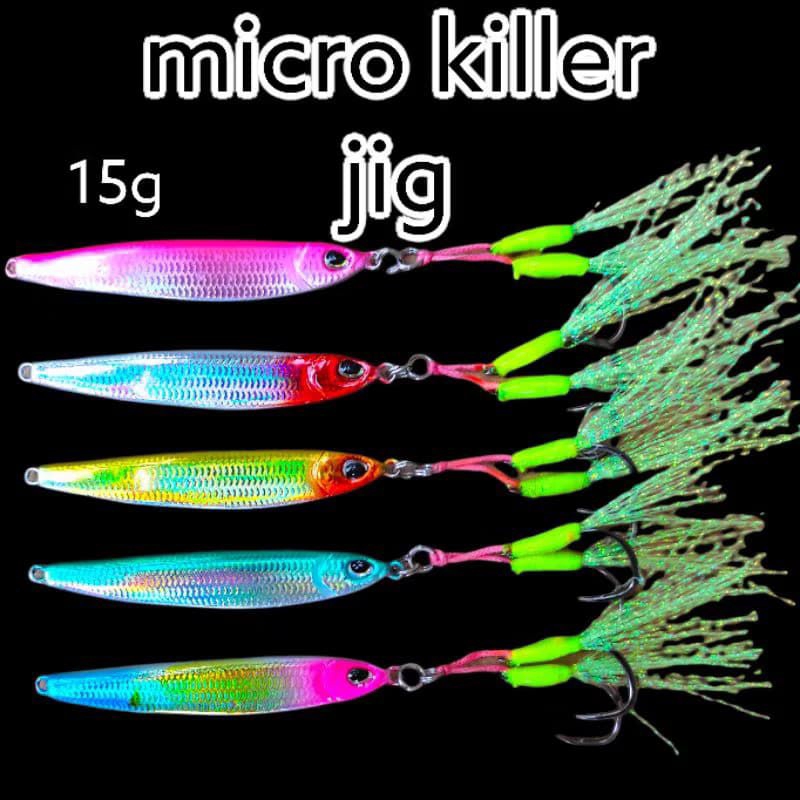 umpan pancing 15g killer metal jigging micro killer umpan casting 15g + double assist hook