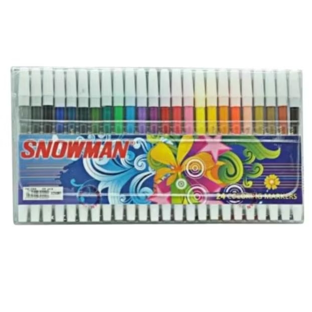Spidol Snowman 24 Warna / Sett isi 24 Colour