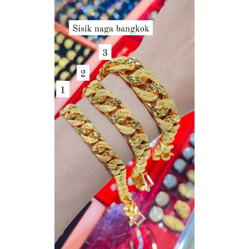 Gelang lipan pasir gelang coco lapis emas 24k