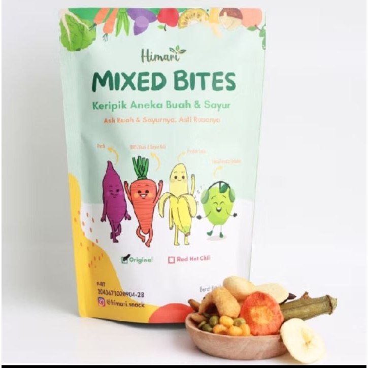 

Himari Mixed Bites Keripik Buah Sayur Kering Mix 100% Produk Lokal Cemilan Sehat