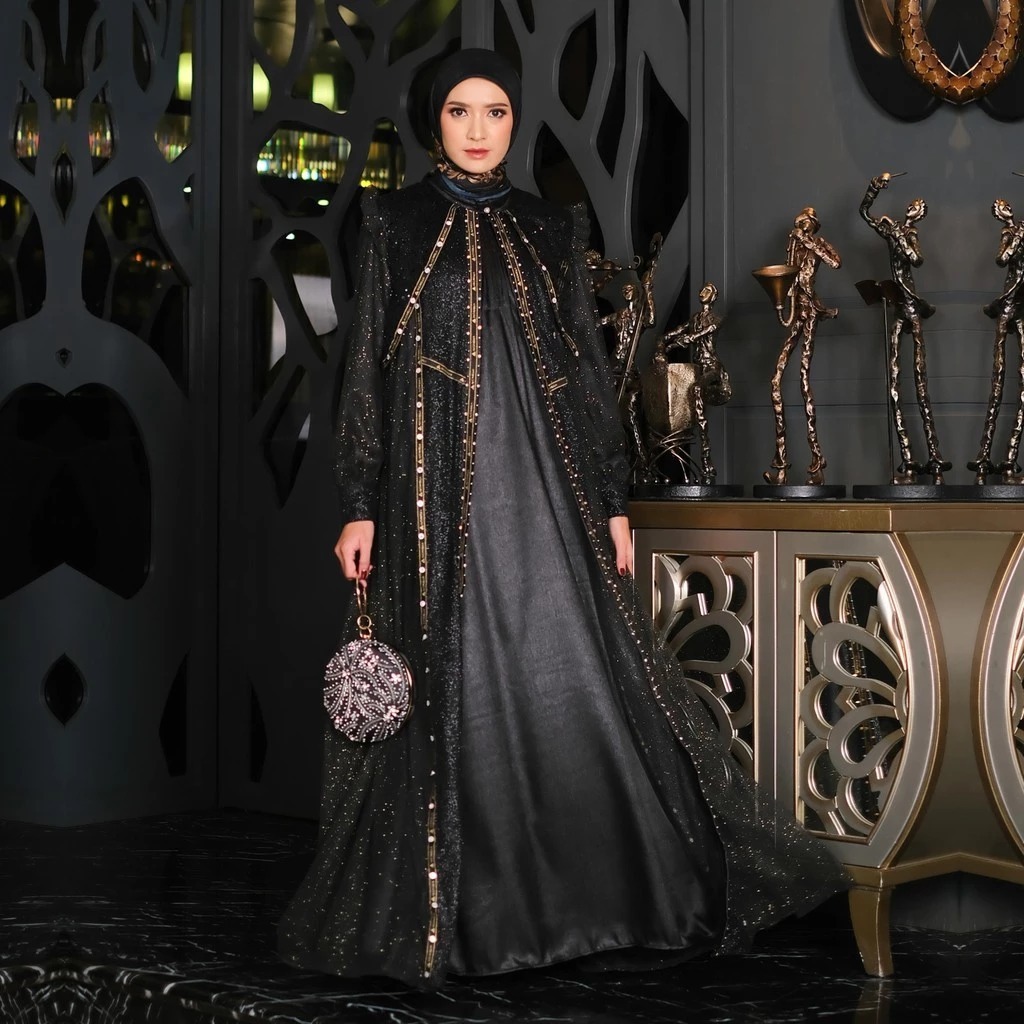 ALCAVELLA - MEDYNA DRESS SET HIJAB | DRESS  WANITA | DRESS LEBARAN | GAMIS LEBARAN TERBARU ALCAVELLA