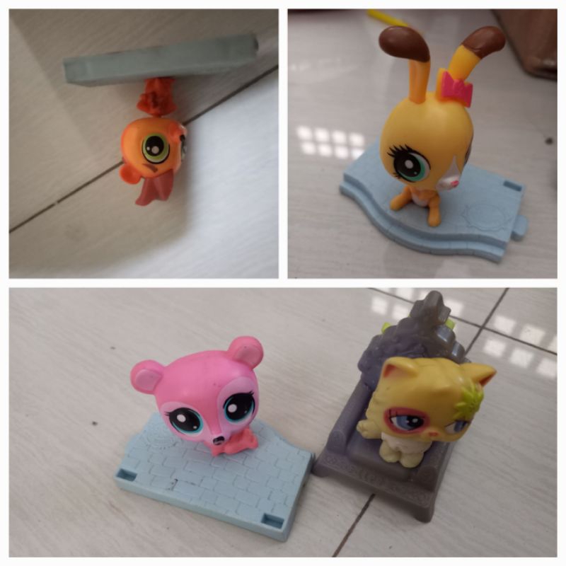 happy meal lps cat bunny second preloved mainan toys satuan mainan mcd kfc