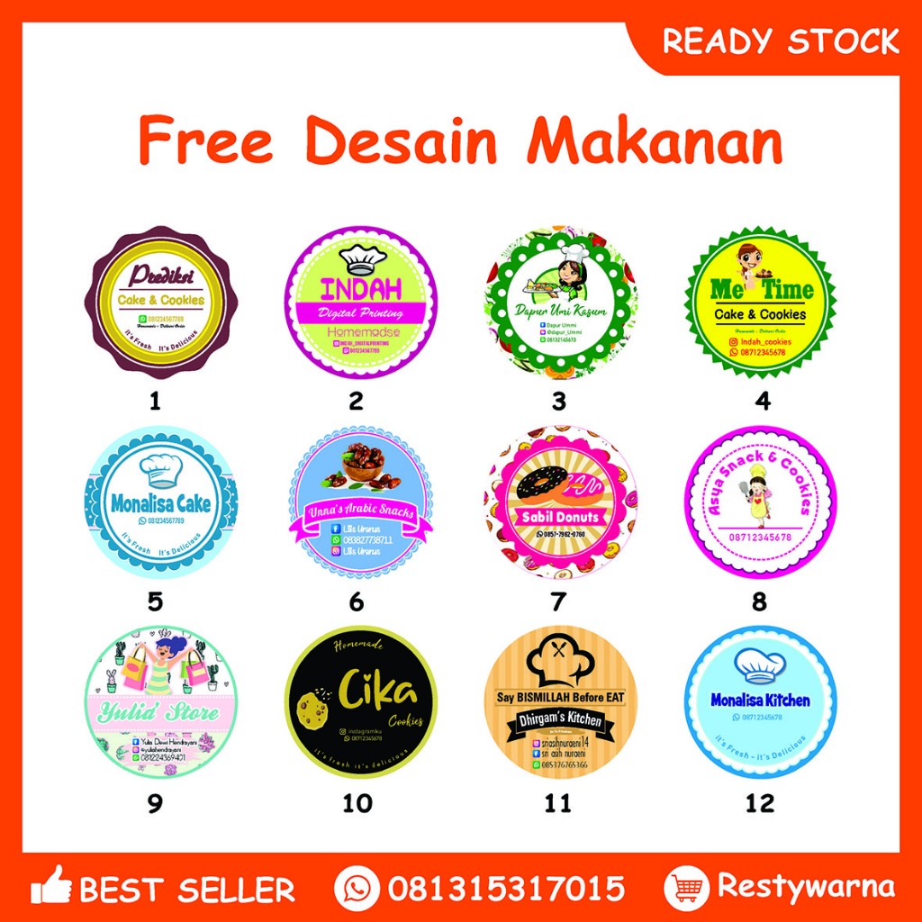 

Cetak Sticker / Stiker Bulat / Persegi / Oval 8x8 cm - Chromo / Vinyl Free Template