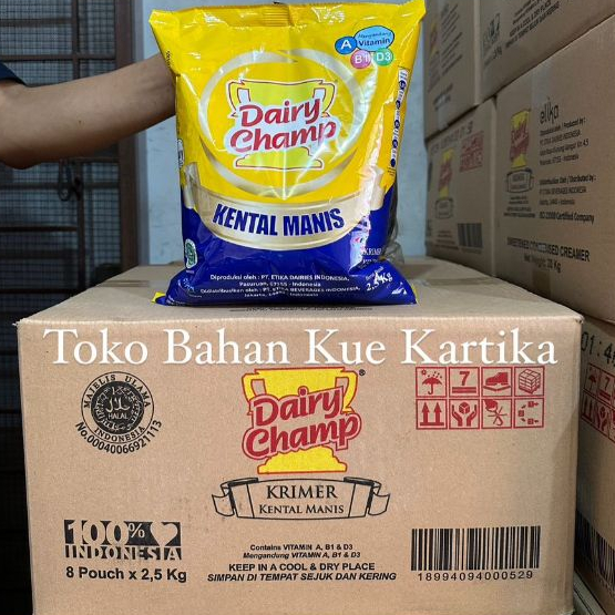 

Dairy Champ Susu Kental Manis 2,5kg (isi 8pcs) DUS - CARGO