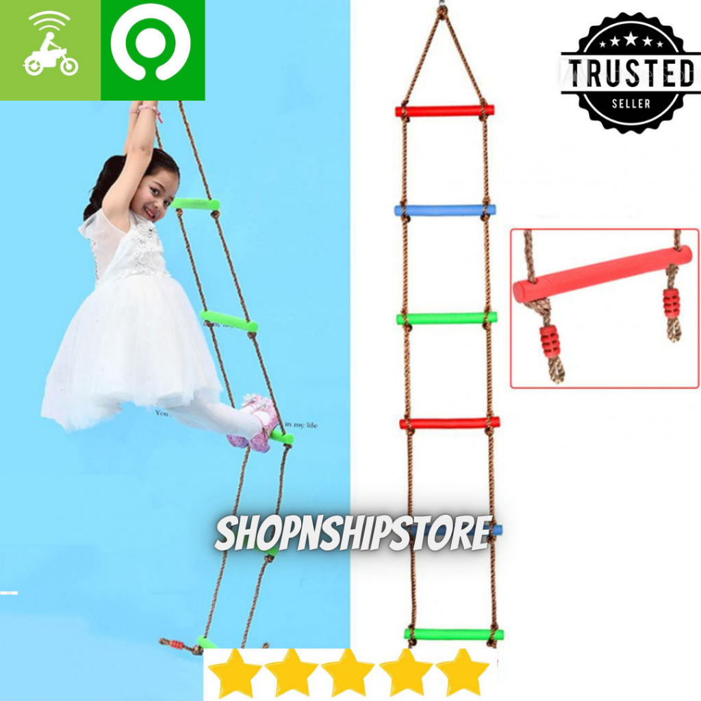 Mainan Panjat Tangga Anak Ayunan Tali Climbing Ladder Playground 2M