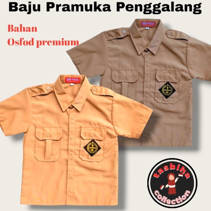 Baju seragam pramuka penggalang lengan pendek SD SMP dan SMA untuk putra putri penggalang saku 2 ata