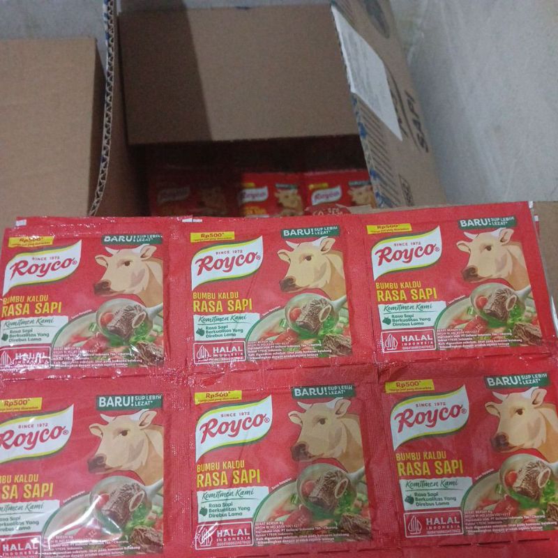

(1 Renteng 12 Sachet)Royko Bumbu Kaldu Rasa Sapi Dan Ayam Rentengan
