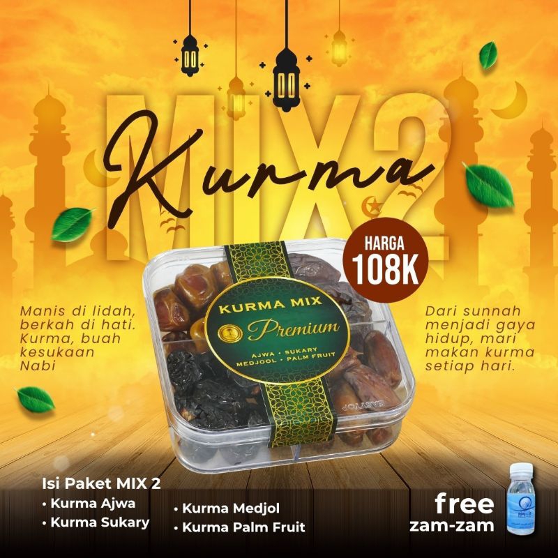 

PAKET KURMA MIX 2 PREMIUM FREE 50 ML ZAM ZAM