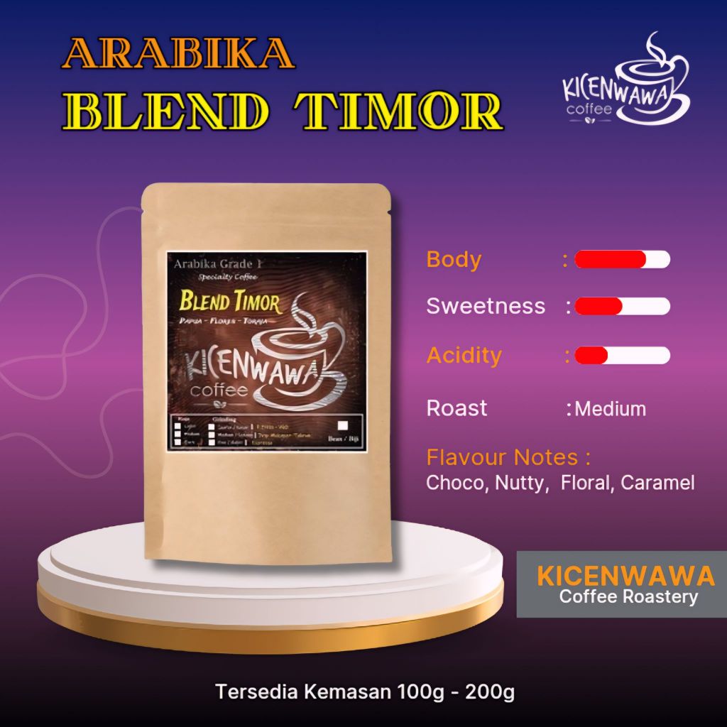 

Kopi Arabika Blend Timor Kicenwawa / Specialty Coffee / Kopi Premium