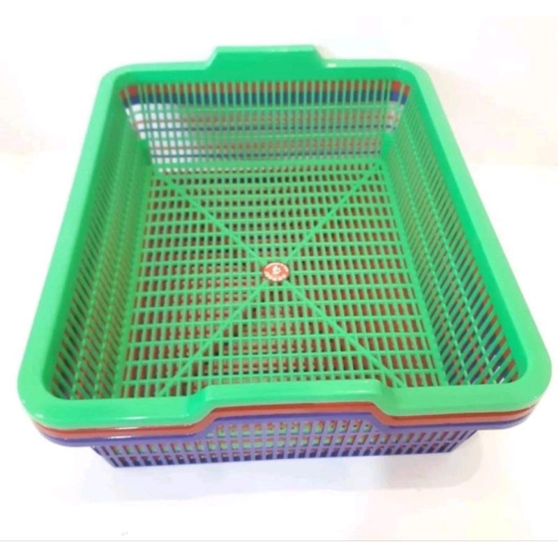 Tempat Surat No. 3 Keranjang Bolong Lubang Bakul Segi Kotak Box Storage Keeper Tempat Penyimpanan Fi