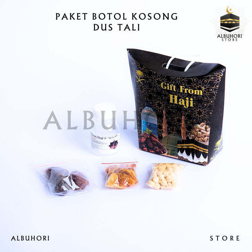 

Paket Oleh Oleh Haji dan Umroh Dus Tali Botol Kosong Gift Hampers Premium