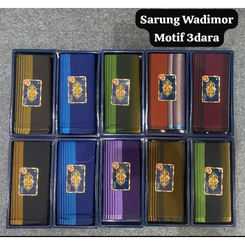 grosir sarung wadimor sarung wadimor motif 3dara hitam batik manise sarung wadimor murah viral