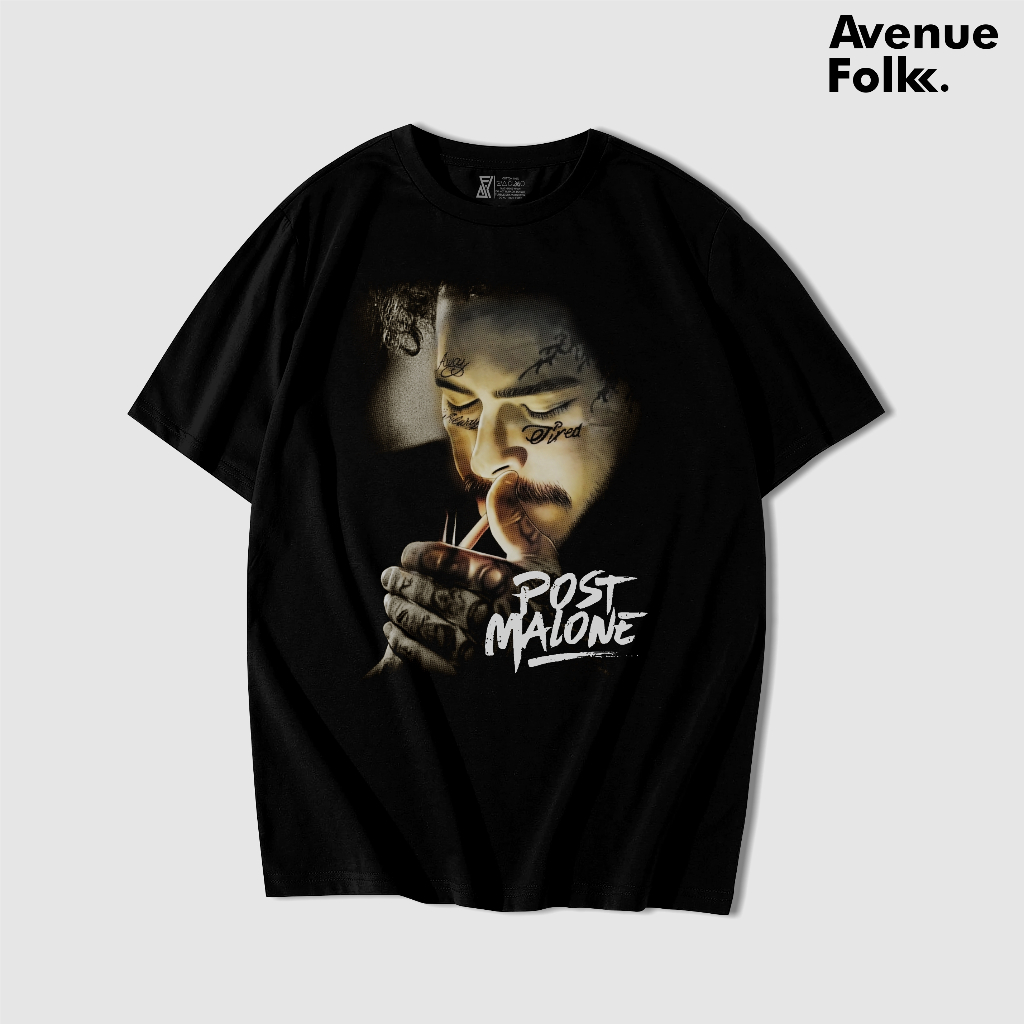 AVENUEFOLK kaos POST MALONE t-shirt post malone Cotton combed 24s