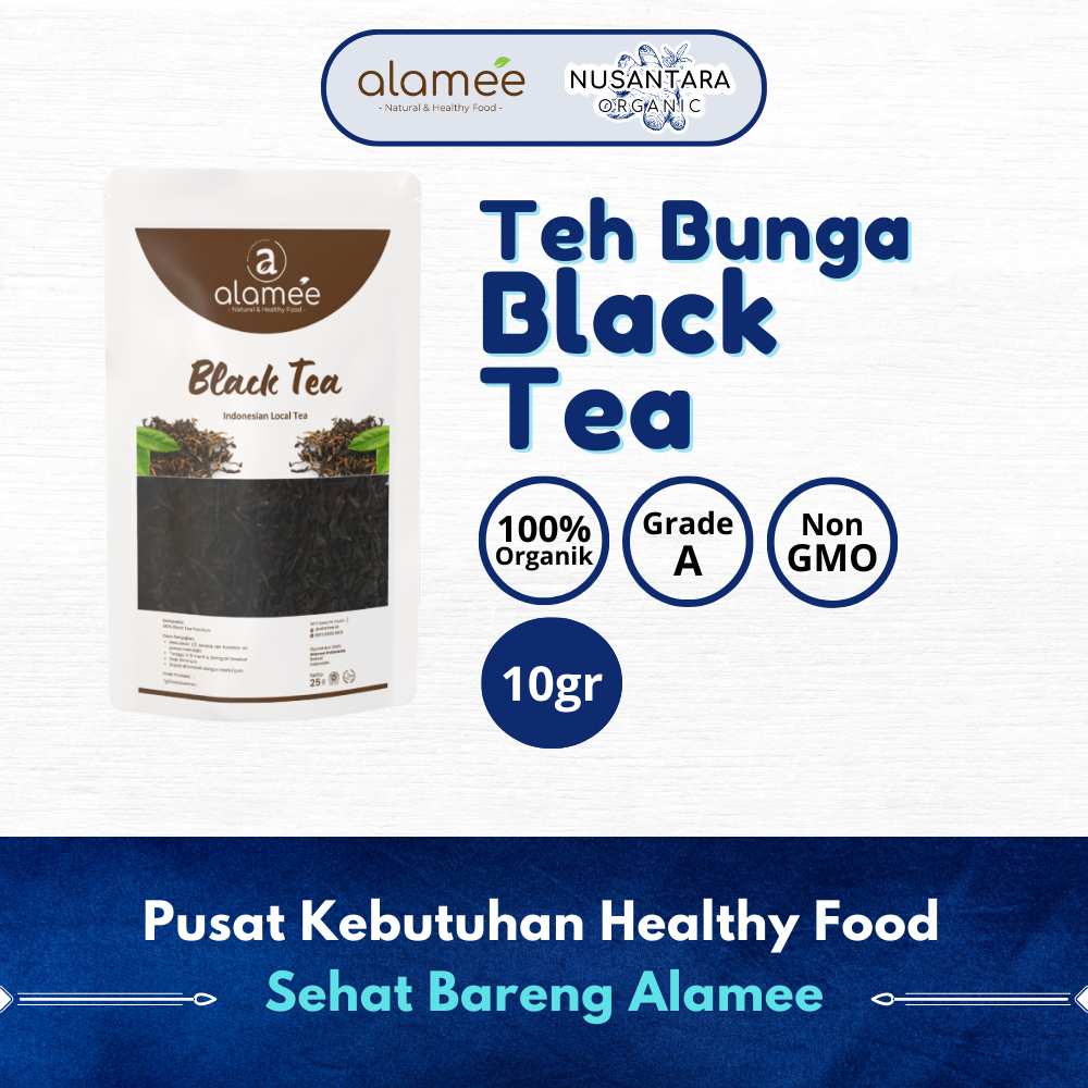

ALAMEE 10gr Black Tea Teh Organic Bunga Kering Hitam Dried Alami Organik Herbal