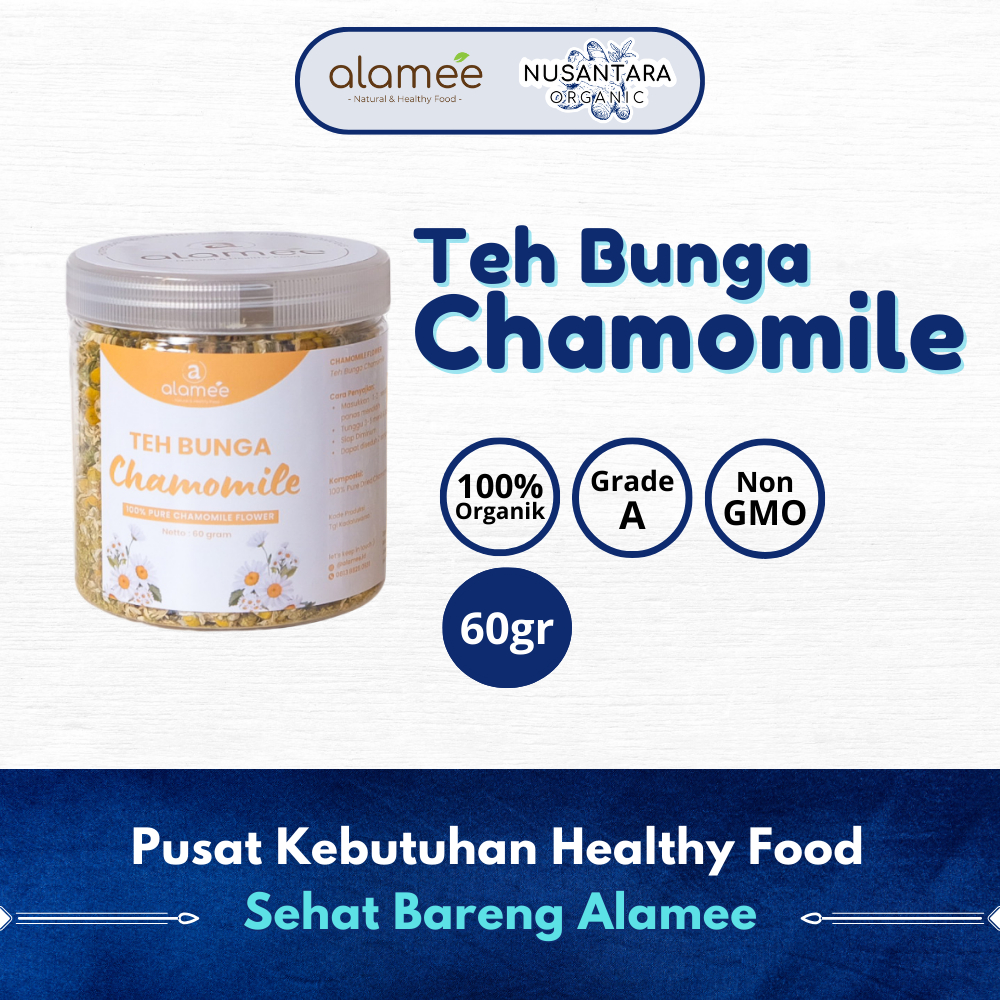 

ALAMEE 60gr Chamomile Tea Teh Bunga Camomile Flower Bunga Kamomile Dried Flower Organik