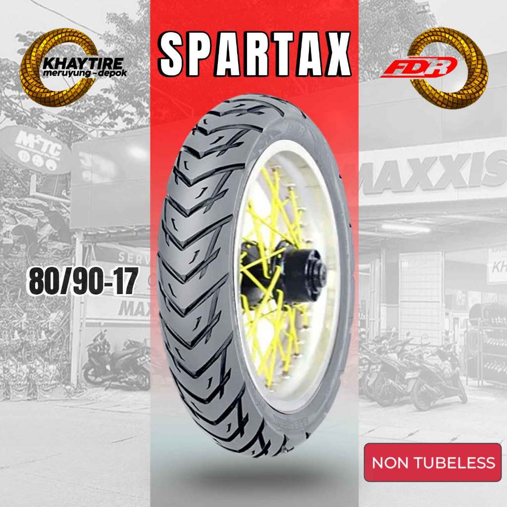Ban Motor Bebek FDR SPARTAX 80/90 Ring 17 Bukan Tubeless