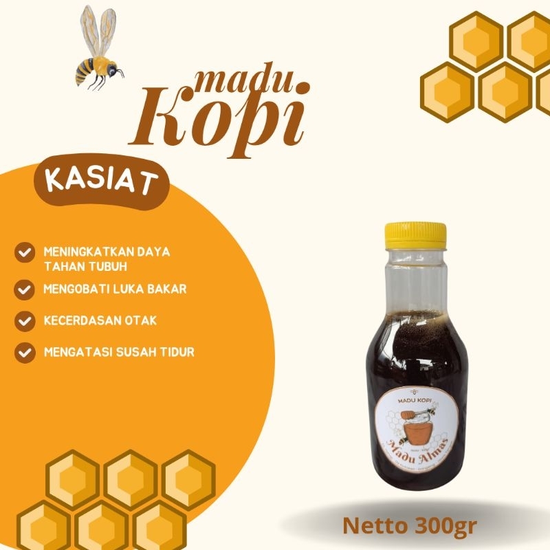 

( MADU ALMAS ) Madu kopi kemasan 300gr 100% ASLI