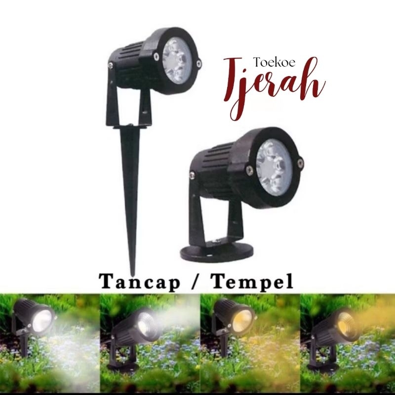 LAMPU TAMAN LED 3 WATT / 5 WATT / PIRINGAN / TANCAP LED SOROT TAMAN LAMPU SOROT