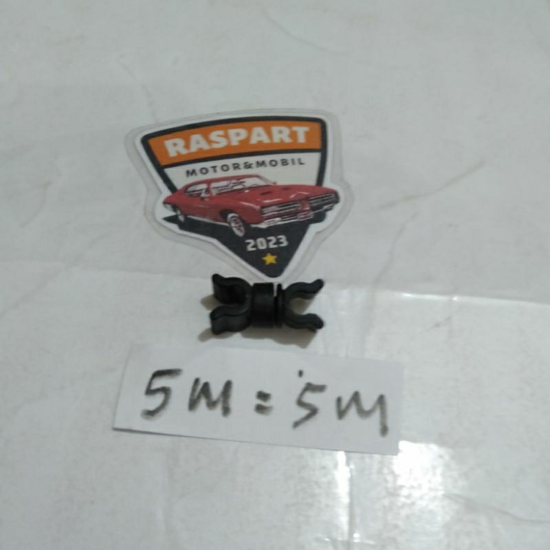 Plastik Klem kecil selang pipa kawat kabel busi dll 2 Lubang bisa diputar diameter Lubang 5 mm Mobil