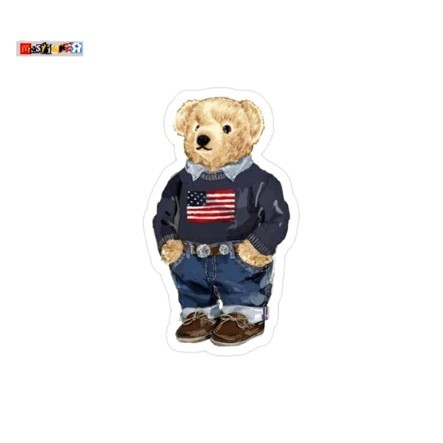 

sticker Polo Bear Ralph lauren sweater graphic logo stiker vintage