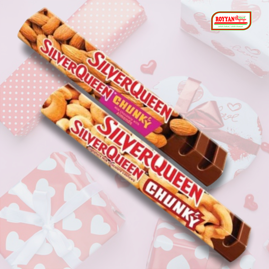 

Silverqueen Chunky Bar 85gr/95gr Valentin Promo With Almond