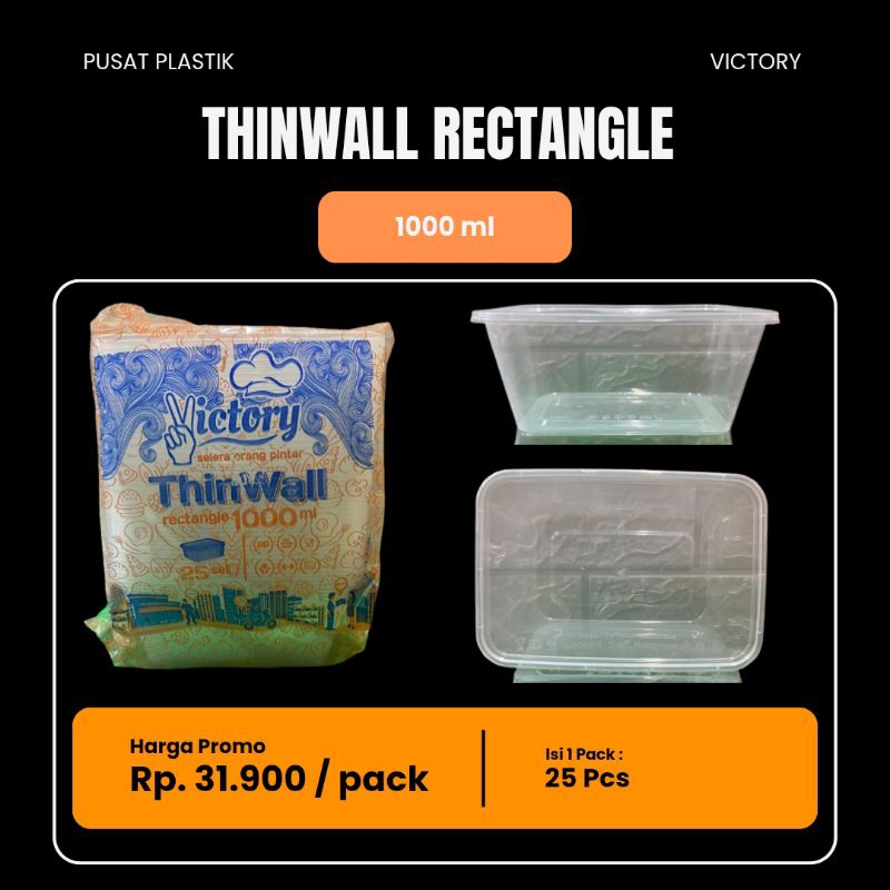 ThinWall Rectangle 1000 ml Victory