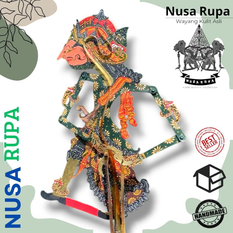 wayang kulit alusan abiyasa gapit sungu ukuran 30cm