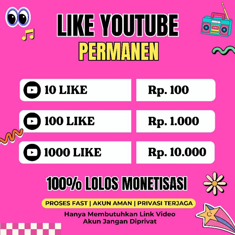 Like Youtube Permanen-Aman