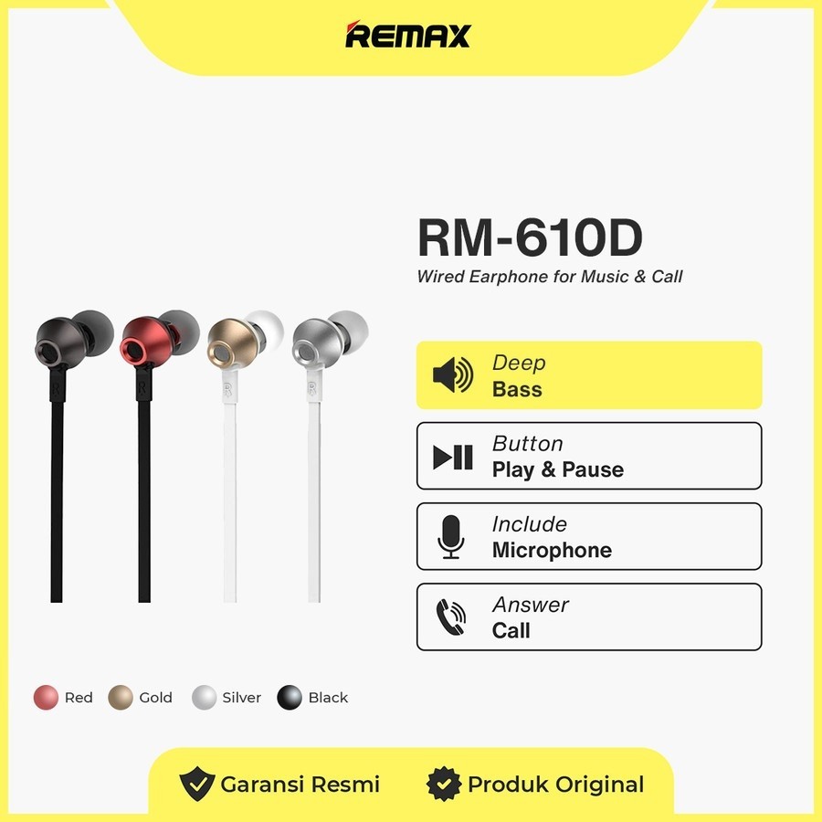 REMAX RM-610D EARPHONE / HEADSET GAMING JACK AUDIO BASS