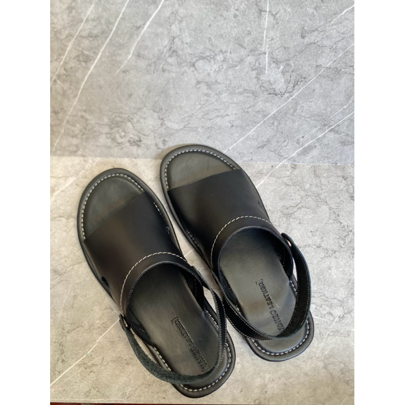 Sandal Kulit Garut Pria - Sandal  Tali Pria Kulit Sapi asli