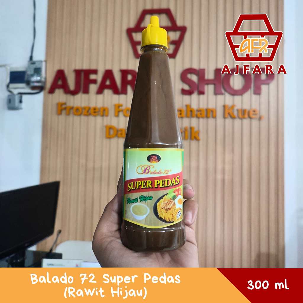 

Balado 72 Sambal Ijo 300 ml/Sambal Kecap Rawit 300 ml/Sambal Seafood 300 ml/Super Pedas (Rawit Hijau) 300 ml