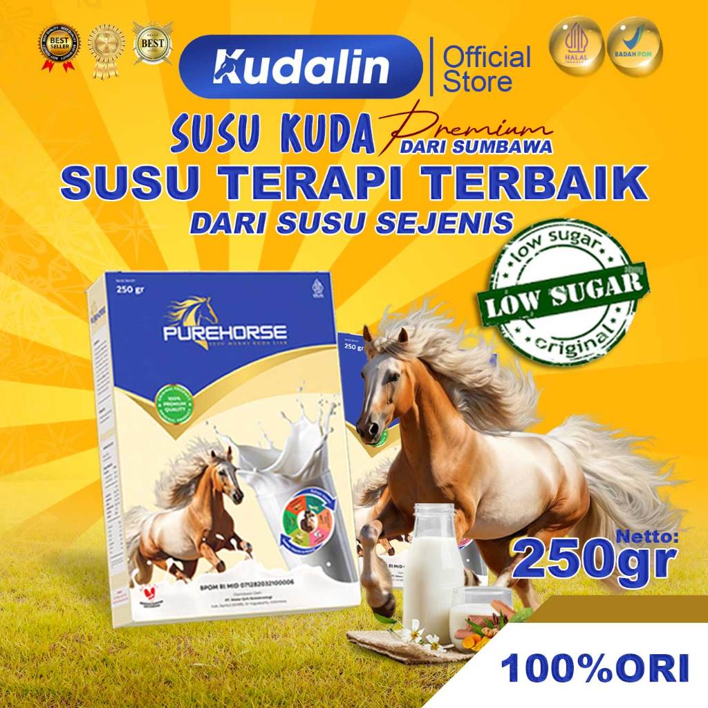 

Purehorse Susu Kuda Liar 100% Asli Lombok Kemasan 250 Gram Per Box